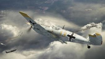 Bf109 nazi supermarine spitfire aircraft battle of britain wallpaper