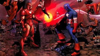 Captain america civil war iron man marvel comics wallpaper