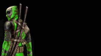 Deadpool wade wilson green katana ninjas wallpaper