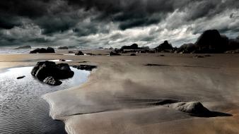 Hdr photography beaches clouds landscapes rocks wallpaper