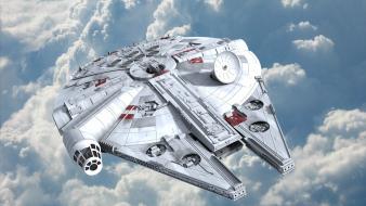 Millennium falcon star wars artwork science fiction spaceships wallpaper