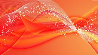 Abstract orange waves wallpaper