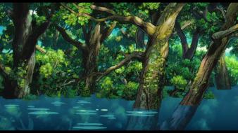 Ponyo rivers trees wallpaper