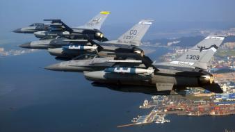 Air National Guard F 16 Fighting Falcons wallpaper