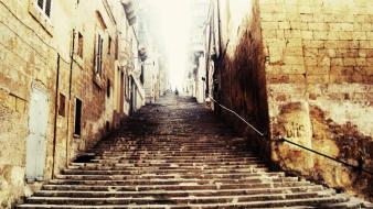 Alley alleyway ancient landscapes stairs wallpaper