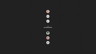 Minimalistic the avengers grey background wallpaper