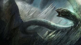 Monsters illustrations fantasy art digital game environments wallpaper