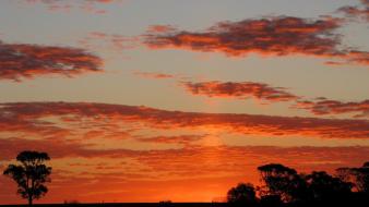 Sunset landscapes australia land farmland rural wallpaper
