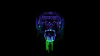 Anger blue dnb drum and bass gorila wallpaper