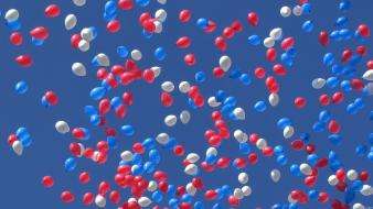 Balloons blue red white wallpaper