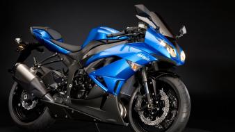 Kawasaki ninja blue motorbikes wallpaper