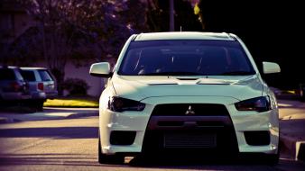 Mitsubishi lancer evolution x cars streets summer wallpaper