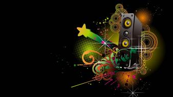 Abstract digital art multicolor music