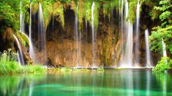 Green nature waterfalls wallpaper
