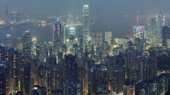 Hong kong the dark knight cityscapes night skylines