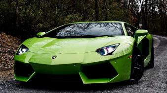 Lamborghini cars green sports wallpaper