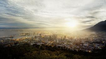 Cape town south africa cityscapes sunrise towns wallpaper