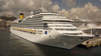 Costa concordia cruise ship ocean sea wallpaper