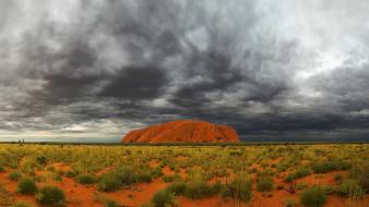 Australia ayers rock national park clouds landscapes wallpaper