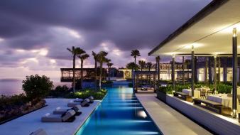 Design houses swimming pools villa wallpaper