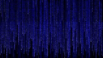Glitch matrix zion abstract blue wallpaper