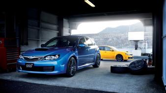 Subaru wrx sti cars garages wallpaper