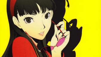 Background faces yellow amagi yukiko soejima shigenori wallpaper