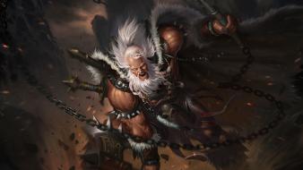 Heroes barbarian axes artwork diablo iii characters wallpaper