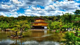 Kyoto hdr photography golden pavilon kinkakuji wallpaper