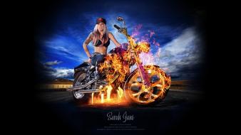 Roads motorbikes sarah jane smith bikini top wallpaper
