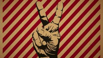 Hands peace artwork victory v sign