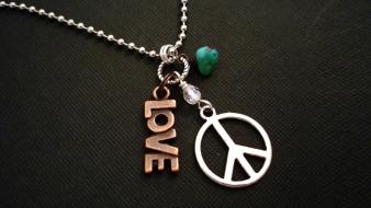 Love peace hippie necklaces sign wallpaper