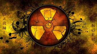 Nuclear signs radioactive logos area wallpaper