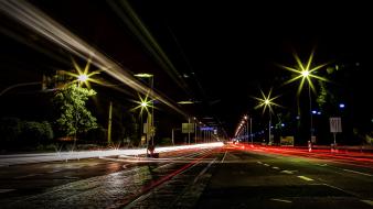 Streets night cars germany urban wallpaper