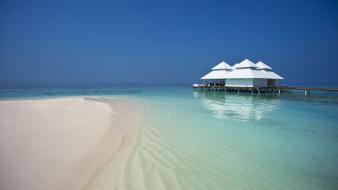 Water nature beach maldives diamonds villas luxury sea wallpaper