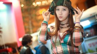 Women models pupil asians korean hwang ga hi wallpaper