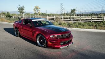 American red cars muscle ford mustang racing wallpaper