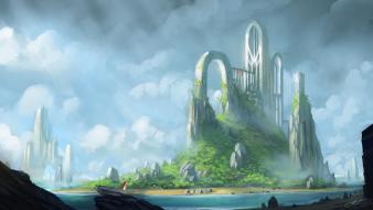 Clouds landscapes fantasy art digital artwork blink wallpaper