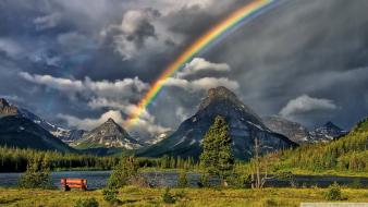 Landscapes nature rainbows wallpaper
