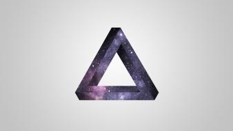 Outer space galaxies penrose triangle wallpaper