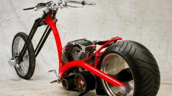 Red motorbikes assembled bikes choppers wallpaper