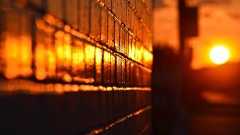 Sun wall golden sunlight blurred background wallpaper