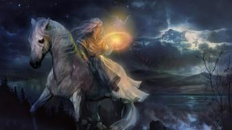 Women horses anime fairy tales wallpaper