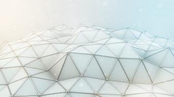 Abstract white patterns polygon wallpaper