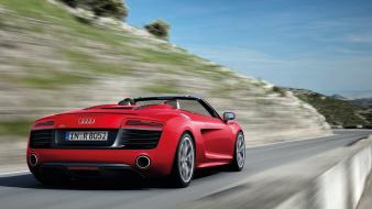 Cars audi roads convertible r8 red v10 wallpaper