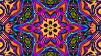 Abstract multicolor fractals psychedelic wallpaper