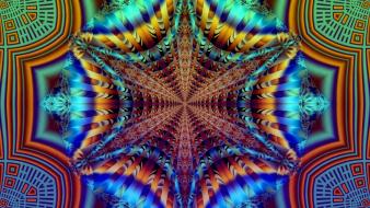Abstract multicolor fractals psychedelic wallpaper