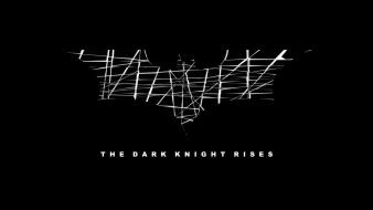 Batman the dark knight rises black background logo wallpaper