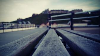 Bench depth of field wallpaper