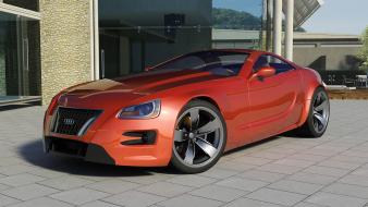 Futuristic cars audi concept art sports orange aqa wallpaper